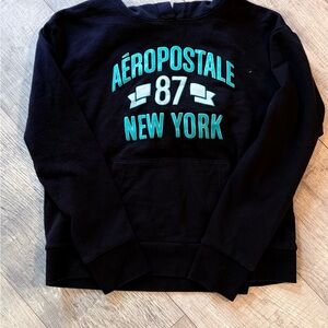 Aeropostale Black Sweatshirt with Teal Print